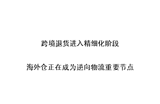 跨境退货进入精细化阶段:海外仓正在成为逆向物流重要节点