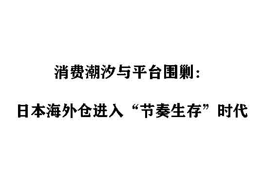 消费潮汐与平台围剿:日本海外仓进入“节奏生存”时代
