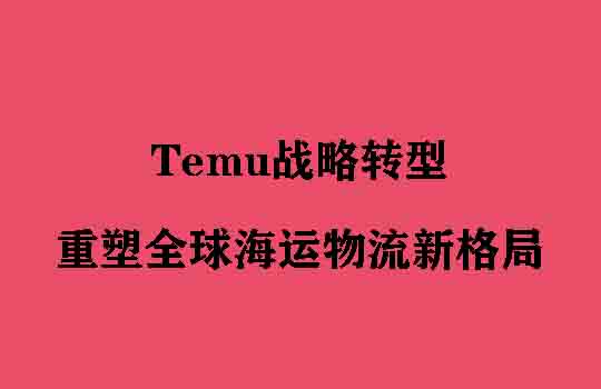 Temu战略转型重塑全球海运物流新格局