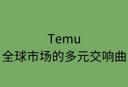 Temu：全球市场的多元交响曲
