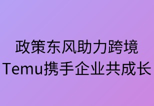 政策东风助力跨境,Temu携手企业共成长