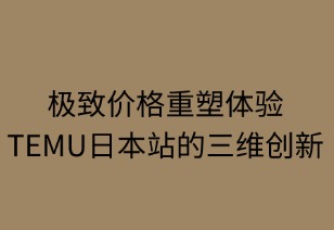 极致价格重塑体验：TEMU日本站的三维革命