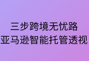 三步跨境无忧路：亚马逊智能托管亲测解析
