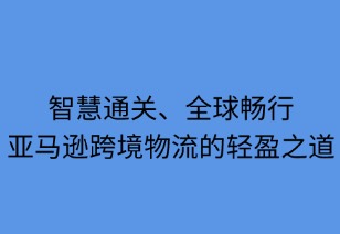 智慧通关，全球畅行：亚马逊跨境物流的轻盈之道