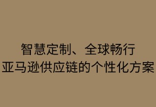 智慧定制，全球畅行：亚马逊供应链的个性化方案