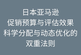 日本亚马逊促销预算与效果评估