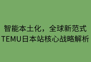 智能本土化，全球新范式：TEMU日本站核心战略解析