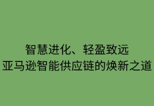智慧进化，轻盈致远：亚马逊智能供应链的焕新之路